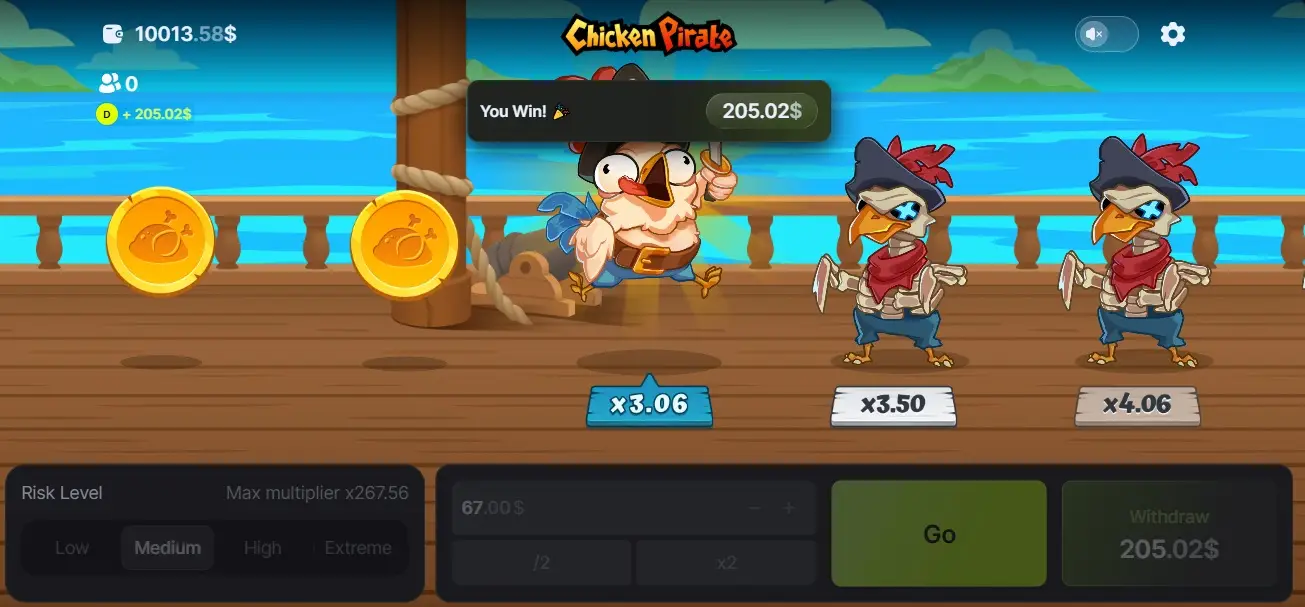 Demo Game Chicken Pirate
